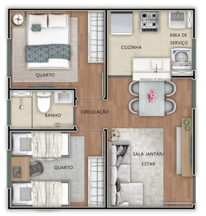 Imagem Apartamento com 2 Quartos à Venda, 46 m² em Jardim Eldorado - Caxias do Sul