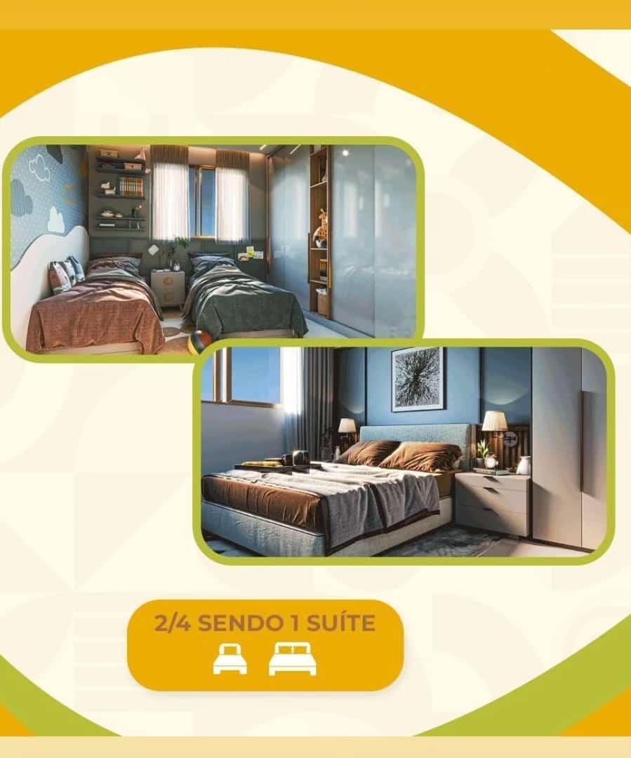 Apartamento com 2 Quartos à Venda, 57 m²em Coroa do Meio - Aracaju
