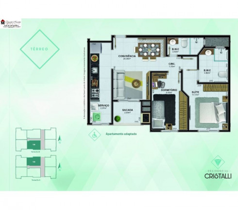 Imagem Apartamento com 2 Quartos à Venda, 65 m² em Presidente Vargas - Içara Imagem Apartamento com 2 Quartos à Venda, 65 m² em Presidente Vargas - Içara
