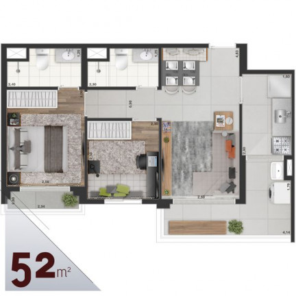 Imagem Apartamento com 3 Quartos à Venda, 66 m² em Indianópolis - São Paulo