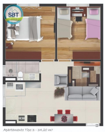 Imagem Apartamento com 2 Quartos à Venda, 40 m² em Jardim Vila Rica - Santo André Imagem Apartamento com 2 Quartos à Venda, 40 m² em Jardim Vila Rica - Santo André