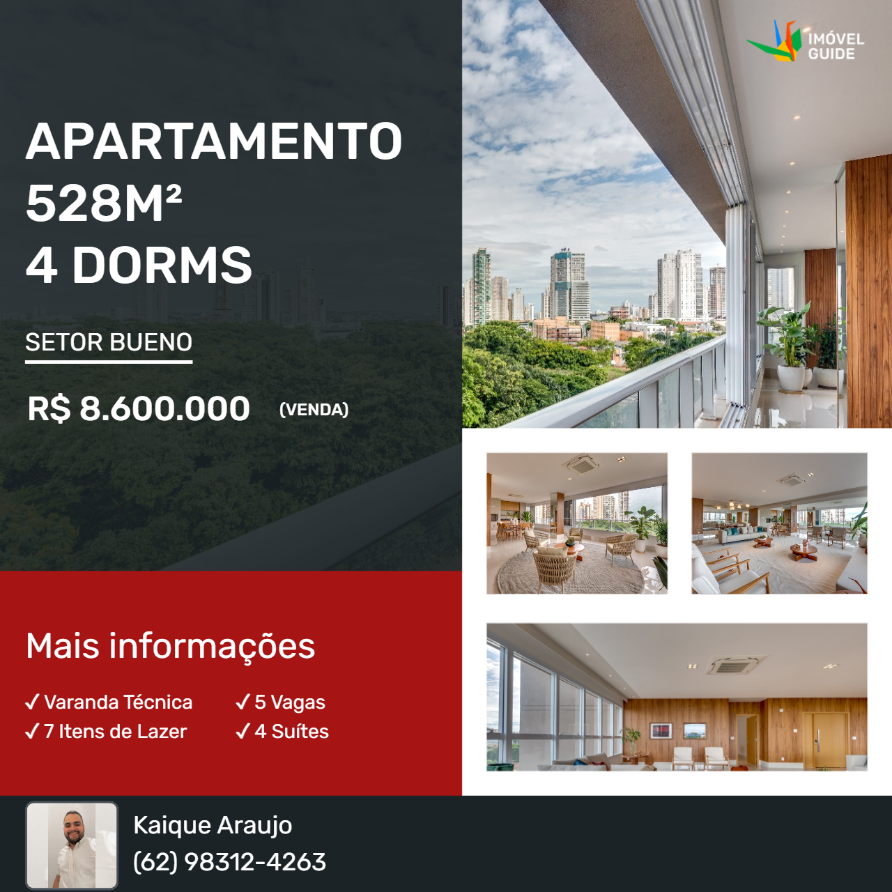 Apartamento com 4 Quartos à Venda, 528 m²em Setor Bueno - Goiânia