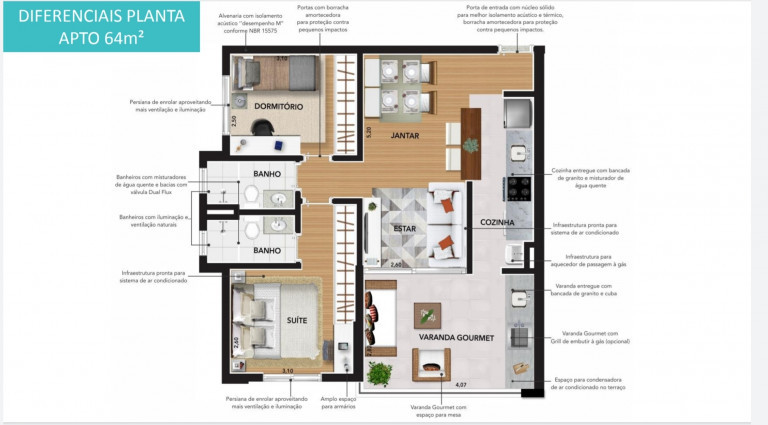 Imagem Apartamento com 2 Quartos à Venda, 64 m² em Vila Prudente - São Paulo