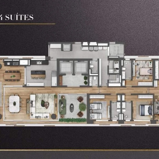 Imagem Apartamento com 4 Quartos à Venda, 355 m²em Itaim Bibi - São Paulo