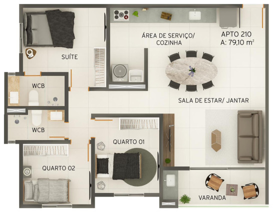 Imagem Apartamento com 2 Quartos à Venda, 62 m² em Aeroclube - João Pessoa Imagem Apartamento com 2 Quartos à Venda, 62 m² em Aeroclube - João Pessoa