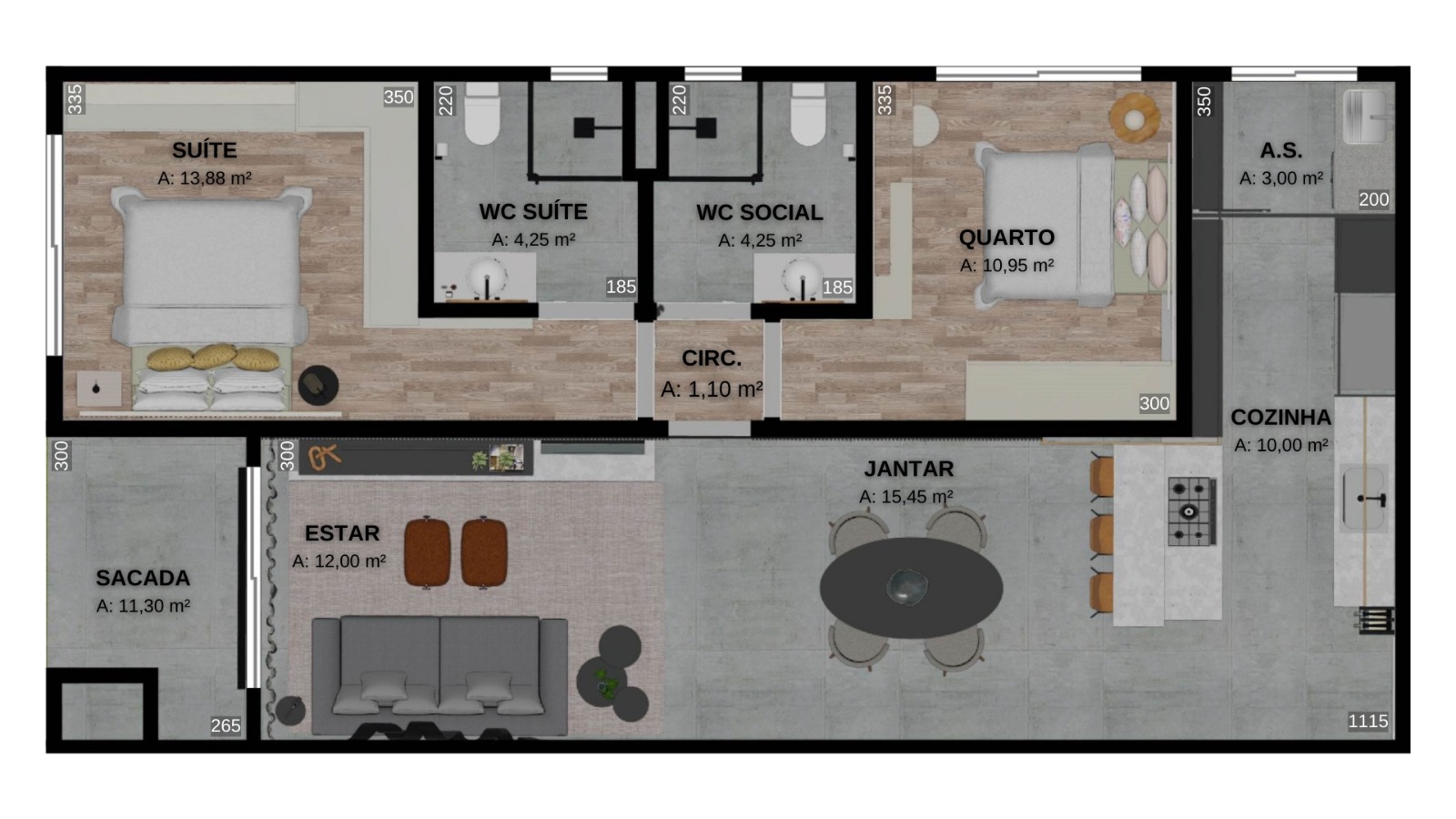 Imagem Apartamento com 2 Quartos à Venda, 115 m²em Dos Estados - Guarapuava