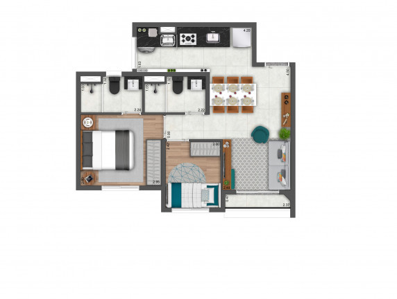 Imagem Apartamento com 2 Quartos à Venda, 45 m² em Vila Lídia - Campinas Imagem Apartamento com 2 Quartos à Venda, 45 m² em Vila Lídia - Campinas