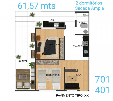 Imagem Apartamento com 2 Quartos à Venda, 61 m² em Vila Gomes Cardim - São Paulo