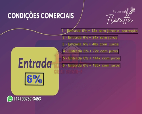 Imagem Terreno à Venda, 250 m² em Floratta Nações Residencial - Bauru