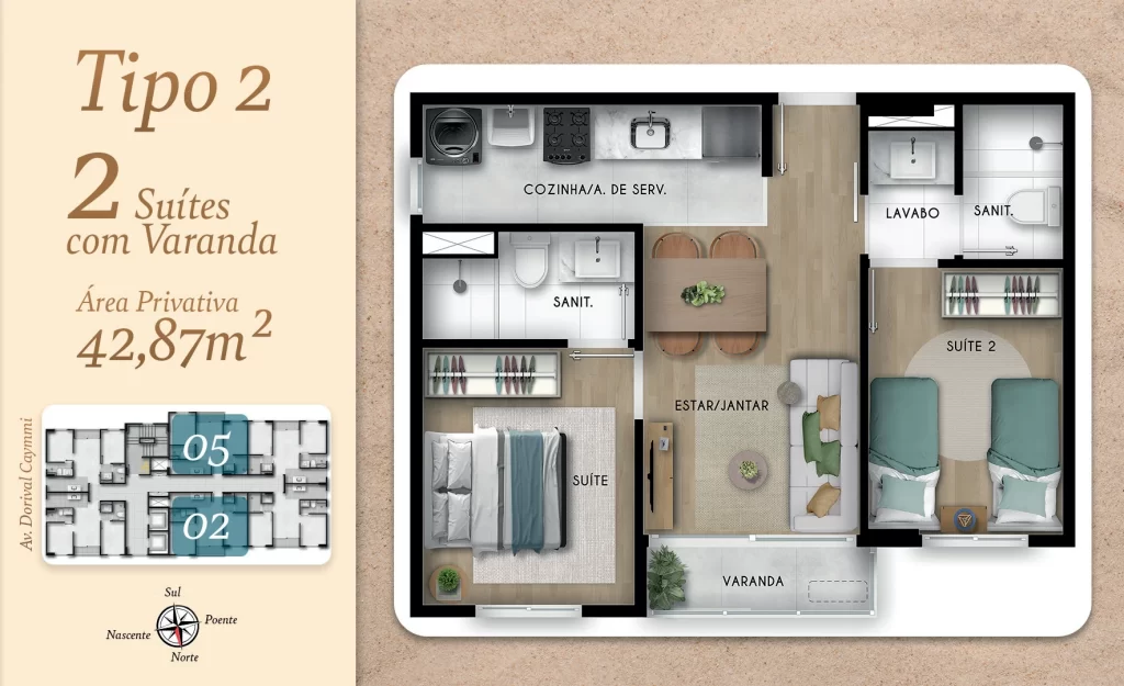 Imagem Apartamento com 2 Quartos à Venda, 42 m² em Itapuã - Salvador