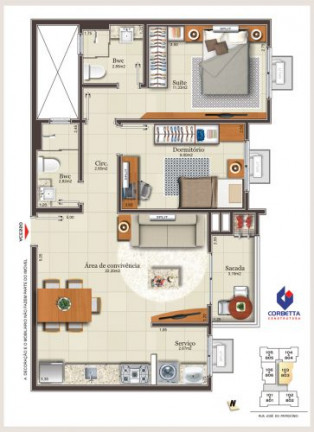 Imagem Apartamento com 2 Quartos à Venda, 69 m² em Centro - Criciúma Imagem Apartamento com 2 Quartos à Venda, 69 m² em Centro - Criciúma