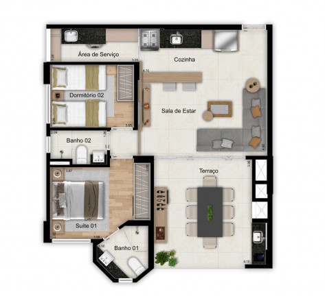 Imagem Apartamento com 2 Quartos à Venda, 70 m²em Santa Teresinha - São Paulo