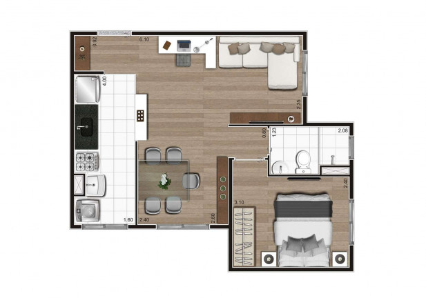 Imagem Apartamento com 2 Quartos à Venda, 40 m² em Jardim Adelfiore - São Paulo Imagem Apartamento com 2 Quartos à Venda, 40 m² em Jardim Adelfiore - São Paulo