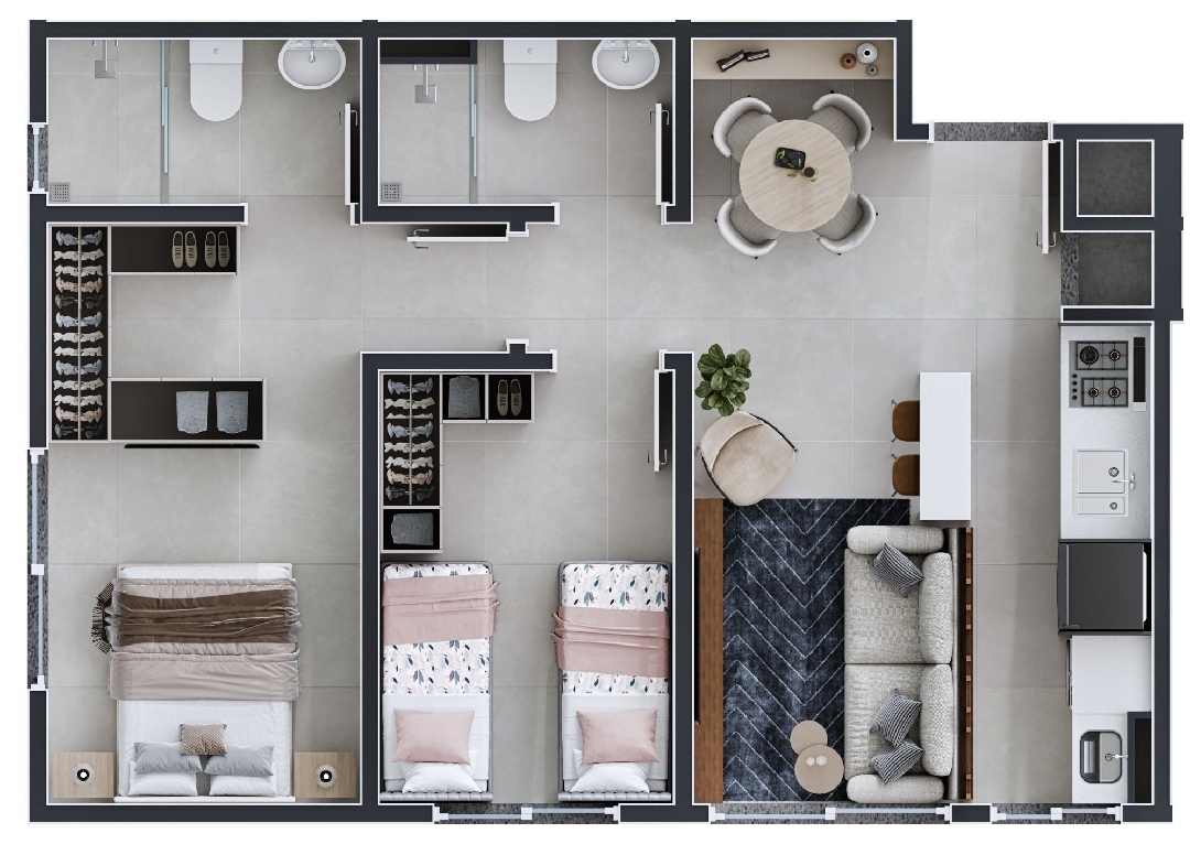 Imagem Apartamento com 2 Quartos à Venda, 48 m² em Boqueirão - Passo Fundo