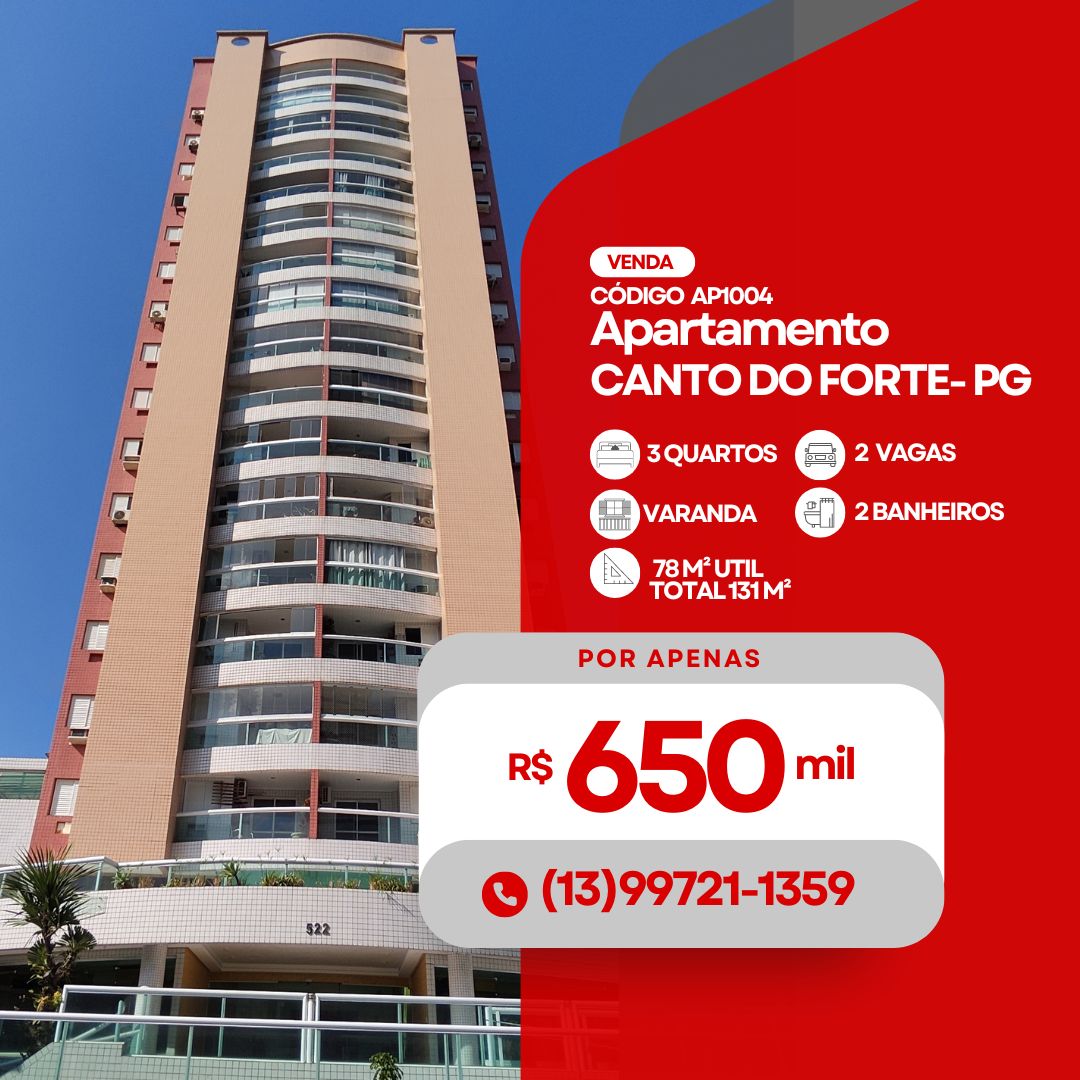 Imagem Apartamento com 3 Quartos à Venda, 131 m²em Canto do Forte - Praia Grande