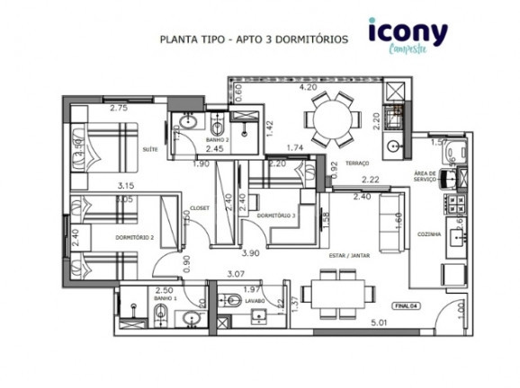 Imagem Apartamento com 2 Quartos à Venda, 62 m² em Campestre - Santo André