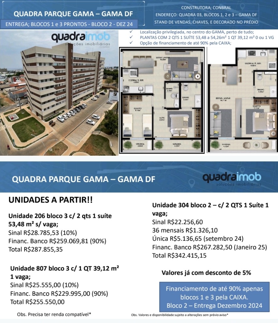 Apartamento com 1 Quarto à Venda, 30 m²em Sul (Águas Claras) - Brasília