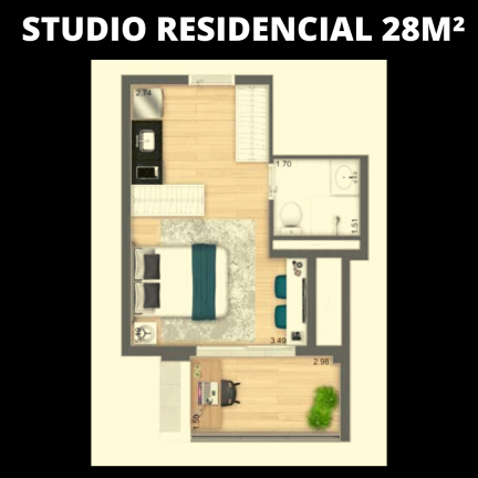 Imagem Studio com 1 Quarto à Venda, 28 m² em Sumaré - São Paulo Imagem Studio com 1 Quarto à Venda, 28 m² em Sumaré - São Paulo