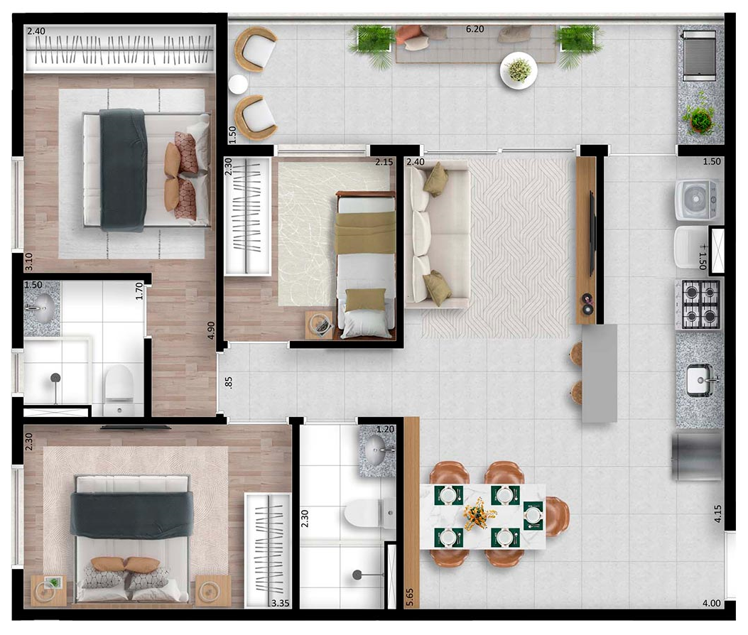 Imagem Apartamento com 3 Quartos à Venda, 68 m² em Centro - Diadema Imagem Apartamento com 3 Quartos à Venda, 68 m² em Centro - Diadema