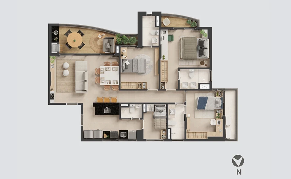 Imagem Apartamento com 2 Quartos à Venda, 105 m² em Cocó - Fortaleza