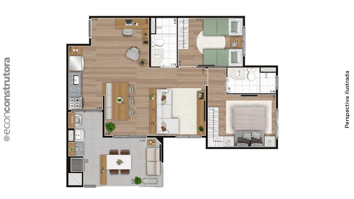 Imagem Apartamento com 2 Quartos à Venda, 44 m² em Vila Bertioga - São Paulo