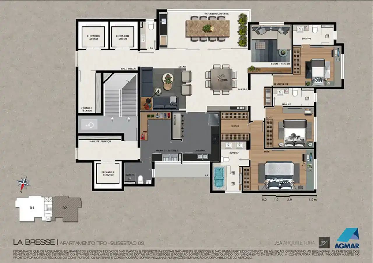 Imagem Apartamento com 4 Quartos à Venda, 174 m²em Vila da Serra - Nova Lima