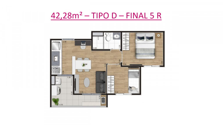 Imagem Studio com 2 Quartos à Venda, 43 m² em Belenzinho - São Paulo
