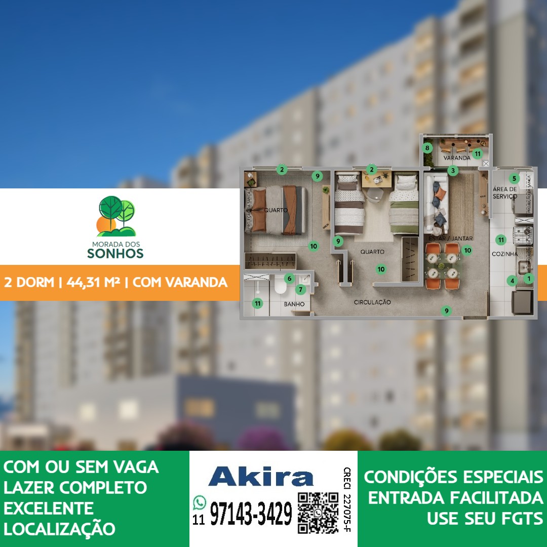 Imagem Apartamento com 2 Quartos à Venda, 42 m²em Botujuru - Mogi das Cruzes