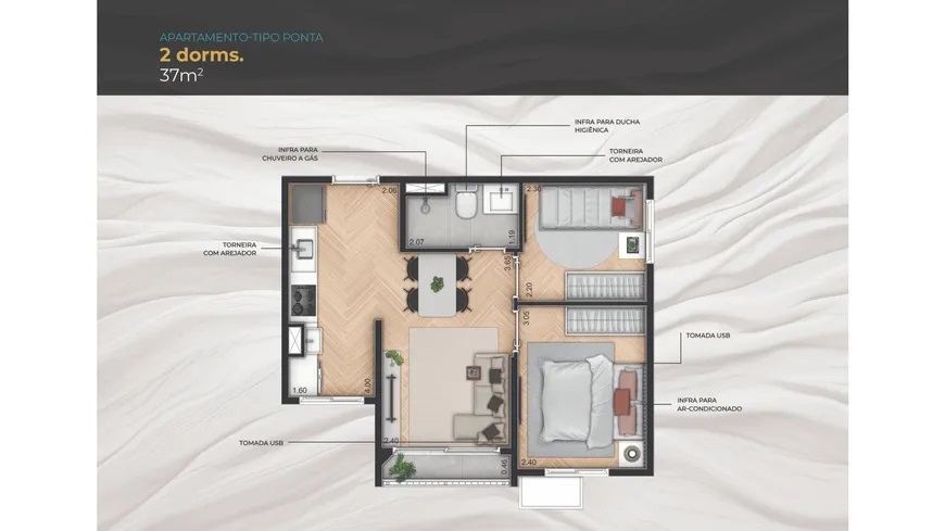 Imagem Apartamento com 2 Quartos à Venda, 37 m²em Parque Industrial Tomas Edson - São Paulo
