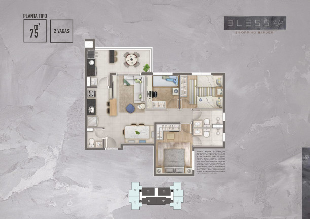 Imagem Apartamento com 3 Quartos à Venda, 80 m² em Nova Aldeinha/Aldeia - Barueri