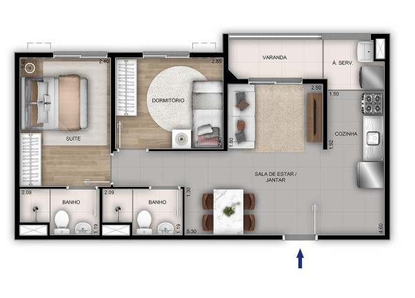 Imagem Apartamento com 2 Quartos à Venda, 55 m² em Centro - Niterói