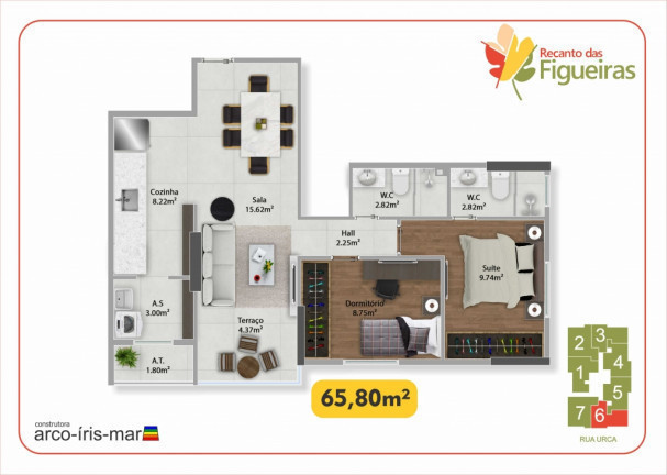 Imagem Apartamento com 2 Quartos à Venda, 71 m²em Guilhermina - Praia Grande