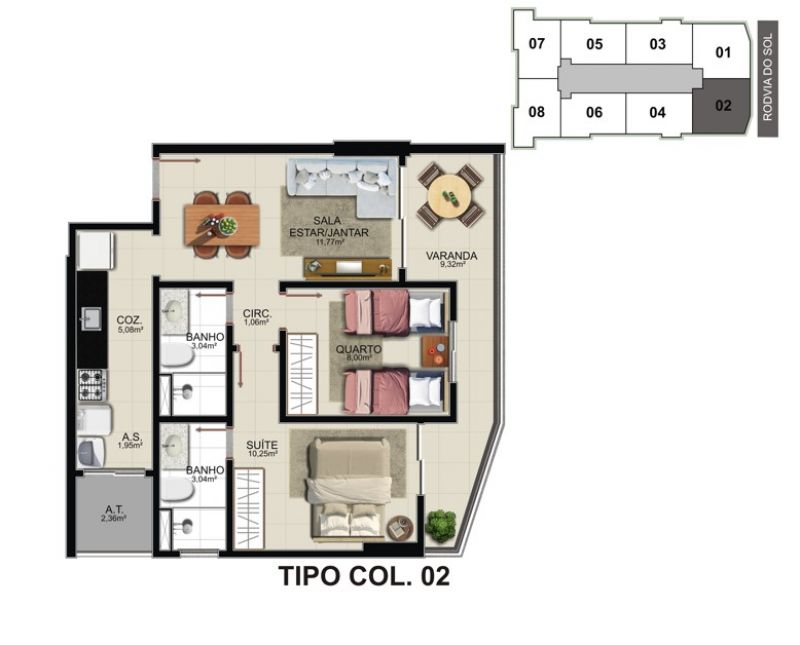 Imagem Apartamento com 2 Quartos à Venda, 65 m² em Praia de Itaparica - Vila Velha Imagem Apartamento com 2 Quartos à Venda, 65 m² em Praia de Itaparica - Vila Velha