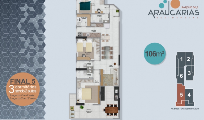 Imagem Apartamento com 2 Quartos à Venda, 86 m²em Real - Praia Grande