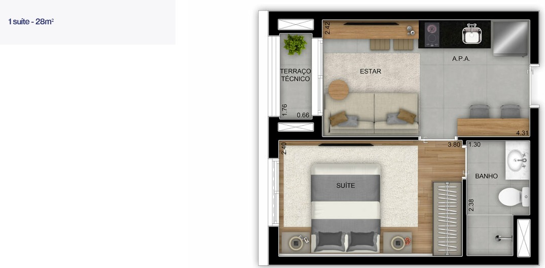 Imagem Studio com 1 Quarto à Venda, 28 m² em Jardim Prudência - São Paulo
