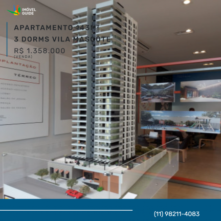 Apartamento com 3 Quartos à Venda, 143 m² em Vila Mascote - São Paulo