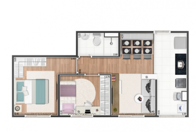 Imagem Apartamento com 2 Quartos à Venda, 42 m²em Vila Nova Cintra - Mogi das Cruzes