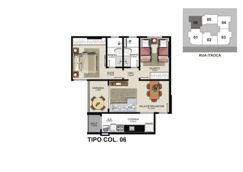 Imagem Apartamento com 2 Quartos à Venda, 73 m² em Coqueiral de Itaparica - Vila Velha