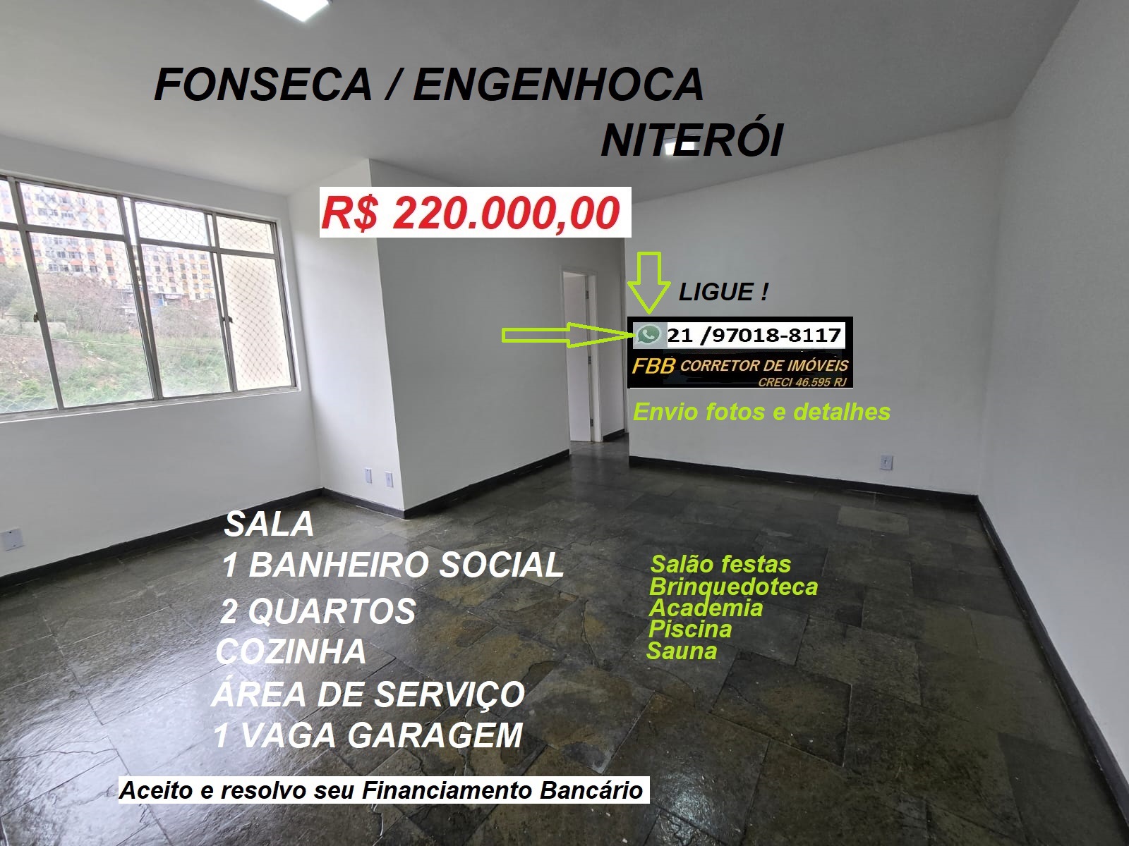Apartamento com 2 Quartos à Venda, 55 m² em Engenhoca - Niterói