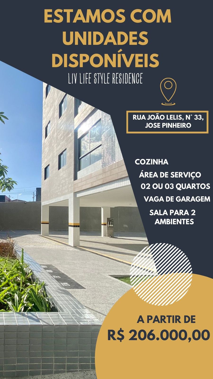Apartamento com 3 Quartos à Venda, 69 m²em José Pinheiro - CAMPINA GRANDE