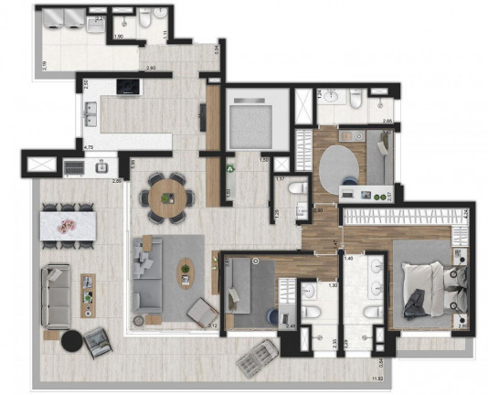 Imagem Apartamento com 3 Quartos à Venda, 153 m²em Moema - São Paulo