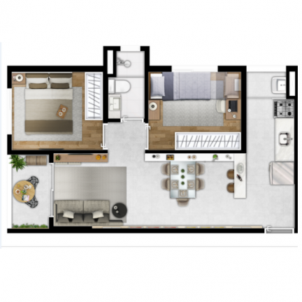 Imagem Apartamento com 2 Quartos à Venda, 29 m² em Brás - São Paulo