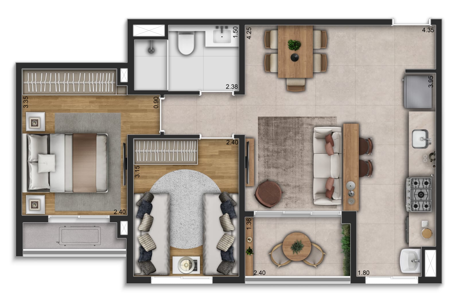 Imagem Apartamento com 3 Quartos à Venda, 72 m² em Chácara Pavoeiro - Cotia