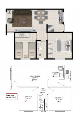 Imagem Casa com 2 Quartos à Venda, 45 m² em São Francisco II - Senador Canedo Imagem Casa com 2 Quartos à Venda, 45 m² em São Francisco II - Senador Canedo