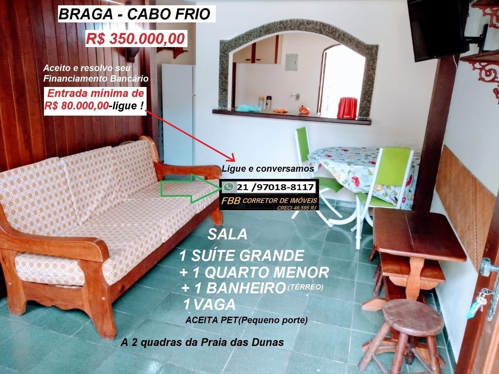 Imagem Casa de Condomínio com 2 Quartos à Venda, 60 m² em Braga - Cabo Frio