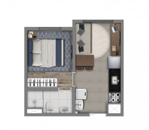 Imagem Apartamento com 1 Quarto à Venda, 24 m² em Água Branca - São Paulo