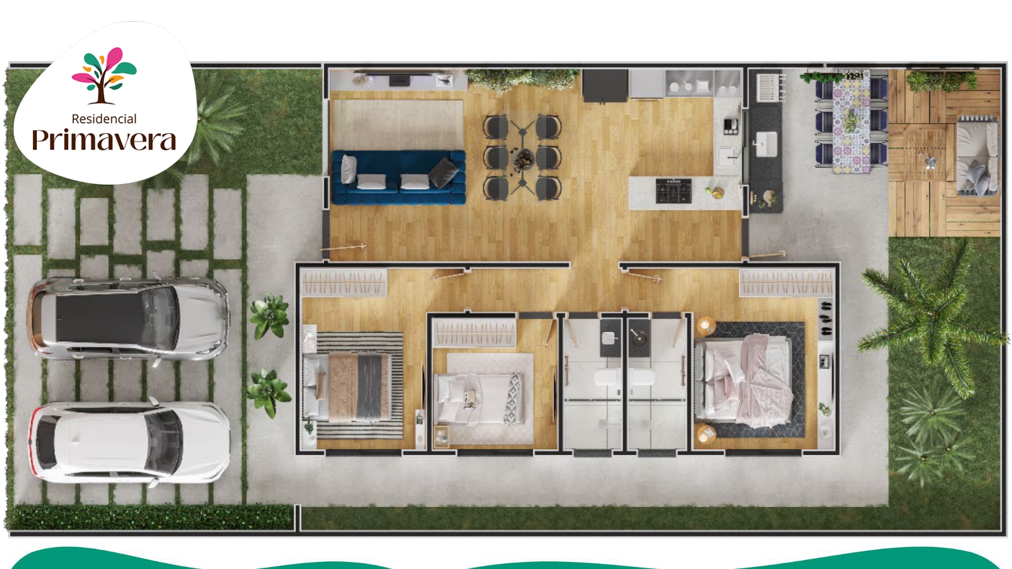Imagem Casa de Condomínio com 2 Quartos à Venda, 74 m²em Paraíso da Cachoeira - Mogi Mirim