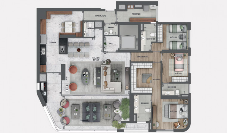 Imagem Apartamento com 3 Quartos à Venda, 196 m² em Chácara Santo Antônio (Zona Sul) - São Paulo Imagem Apartamento com 3 Quartos à Venda, 196 m² em Chácara Santo Antônio (Zona Sul) - São Paulo