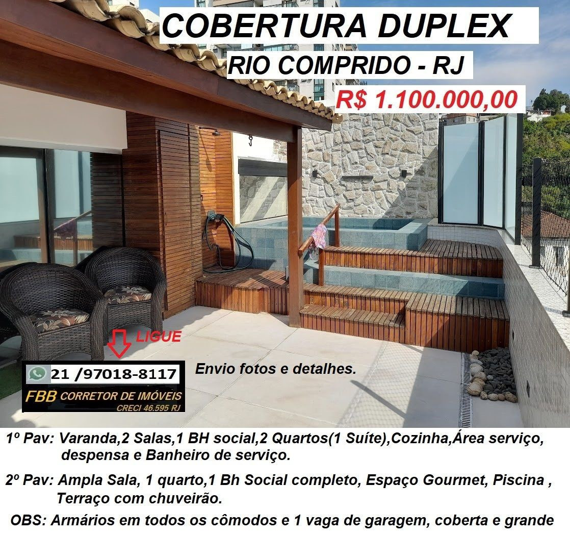 Cobertura com 3 Quartos à Venda, 196 m² em Rio Comprido - Rio de Janeiro