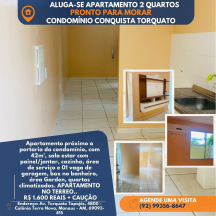 Imagem Apartamento com 2 Quartos para Alugar, 42 m² em Colônia Terra Nova - Manaus Imagem Apartamento com 2 Quartos para Alugar, 42 m² em Colônia Terra Nova - Manaus